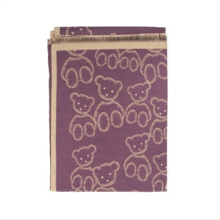 Scarf in a bowl, thick women's winter scarf, purple 190x65cm