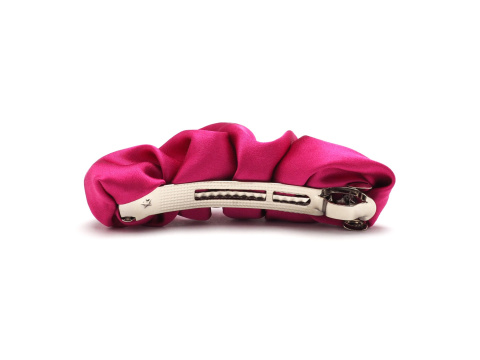 Silk hair clip fuchsia color