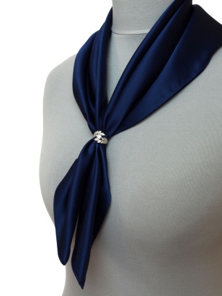 A clip for a scarf, a buckle for a scarf or shawl, leaves with cubic zirconia