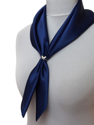 Clasp, scarf ring or shawl, butterfly with pearl