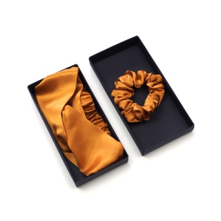 Silk Facial Care Set: Headband + Elastic Gold