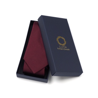 Burgundy Jacquard Silk Tie KR-036