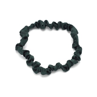 Ruched silk headband with elastic, military green JO-038b