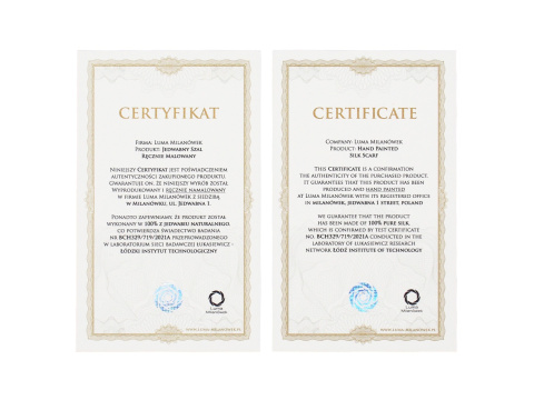 Szal jedwabny, ręcznie malowany, 170x45 cm SZ-377