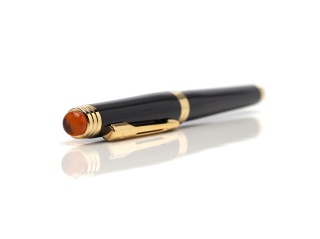 Fountain Pen with Cognac Amber
