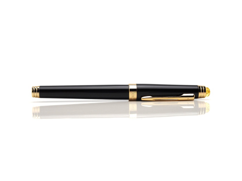 Golden Rollerball Pen with Amber