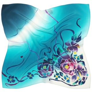 AM5-723 Silk Scarf Hand Painted 55x55cm