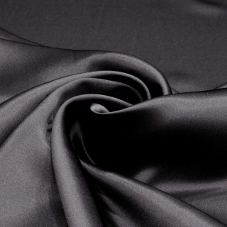 Women's snood scarf made of satin, black