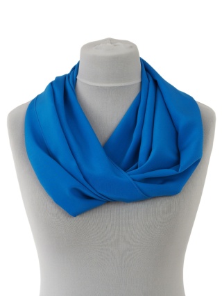 Women's Blue Crepe Infinity Scarf