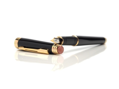 Gold Fountain Pen with Strawberry Quartz – WPZ-13