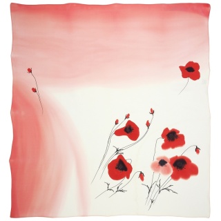 Apaszka jedwabna ręcznie malowana 89x82 cm AM-1058