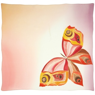 Apaszka jedwabna ręcznie malowana 88x82 cm AM-1047