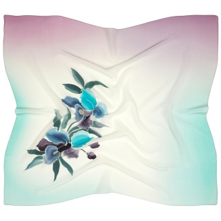 Apaszka jedwabna ręcznie malowana 88x79 cm AM-1050