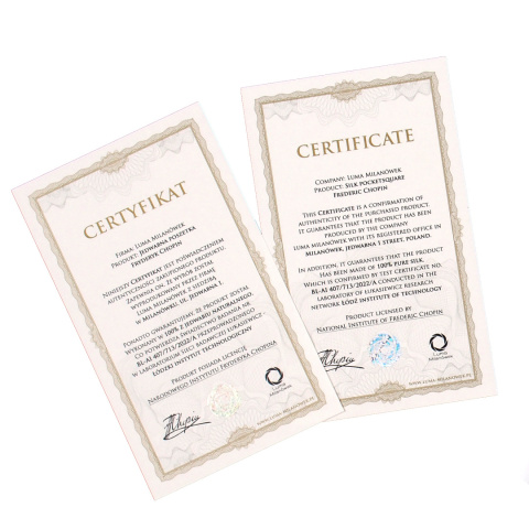 CH-104 Silk pocket square Fryderyk Chopin - 30x30cm