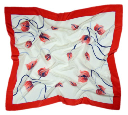 AM-267 Hand-painted silk scarf, 90x90cm