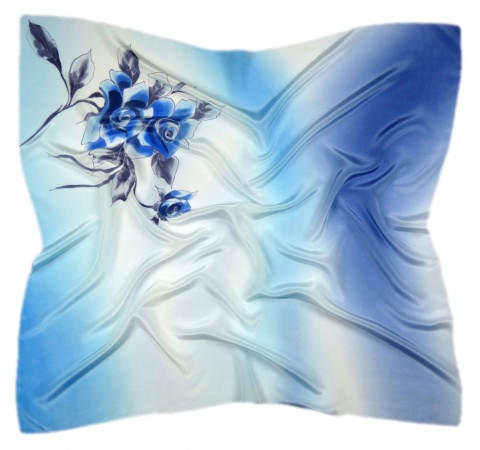 AM-284 Chusta Jedwabna Ręcznie Malowana