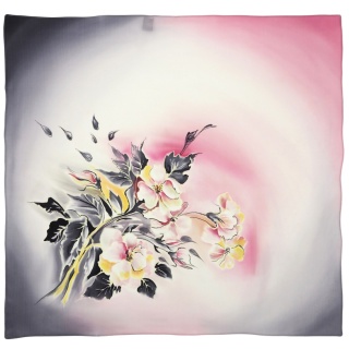 Hand-painted silk scarf, 70x70 cm AM7-214