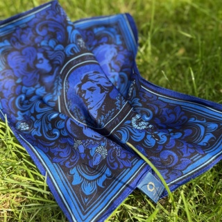 Adam Mickiewicz double-sided silk scarf 65x65cm AD7-009