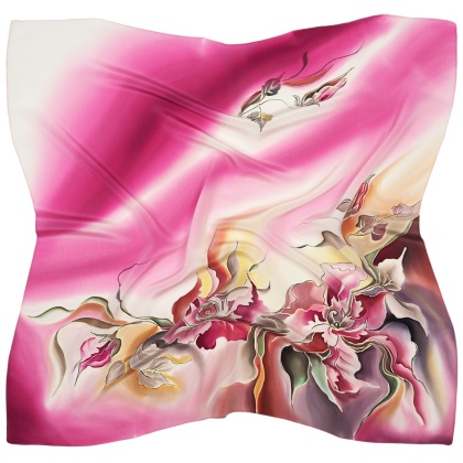 Apaszka jedwabna ręcznie malowana, Poranna rosa AM7-722