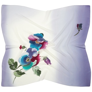 Apaszka jedwabna ręcznie malowana 88x80 cm AM-1048