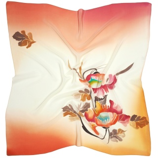 Apaszka jedwabna ręcznie malowana 89x84 cm AM-1056