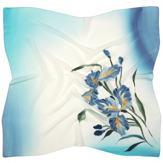 Apaszka jedwabna ręcznie malowana 88x83 cm AM-1054