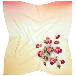 Apaszka jedwabna ręcznie malowana 88x82 cm AM-1052