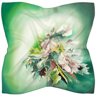 Silk gauze hand-painted 55x55cm AM5-045
