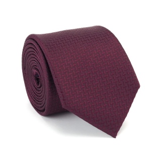 Burgundy Jacquard Silk Tie with Micro Pattern KR-674