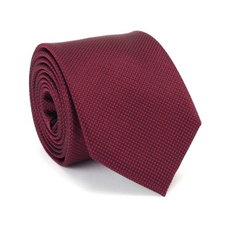 Burgundy Jacquard Silk Tie with Micro Pattern KR-676