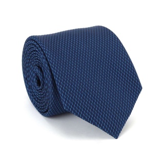Silk Jacquard Tie with Navy Micro Pattern KR-661