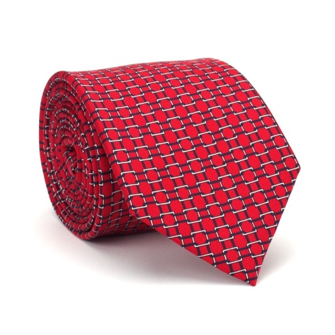 Krawat jedwabny, print, opakowanie gratis