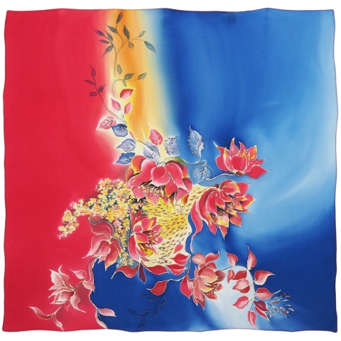 AM-197 Apaszka Jedwabna Ręcznie Malowana, 90x90cm(2)