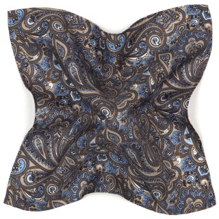 Silk Pocket Square with Paisley Motif 30x30 cm PJ-397