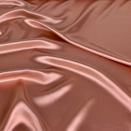 Rose Gold Silk Satin Scarf, 55x55cm AS5-103