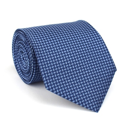 Jedwabny krawat żakardowy niebieski KR-631