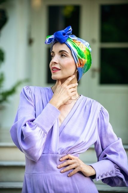 AJ-6A Jubilee silk scarf, centenary of Milan silk 90x90 cm