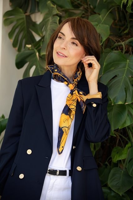 Silk Scarf Zodiac Scorpio 68x68cm by Anna Halarewicz