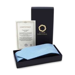 Jacquard Silk Tie with Blue Micro Pattern – KR-685