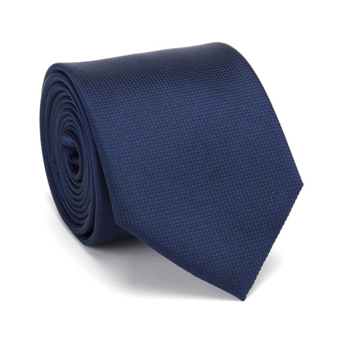 Jacquard Silk Tie with Navy Micro Pattern – KR-686