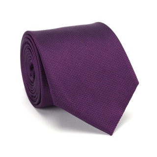 Jacquard Silk Tie with Purple Micro Pattern – KR-688
