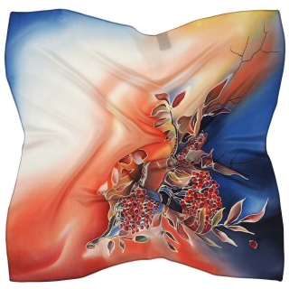 Silk gauze hand-painted 55x55cm AM5-727
