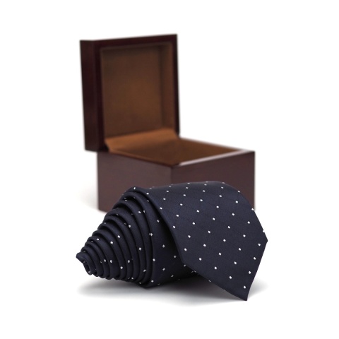 Silk tie in a wooden box KRD-560