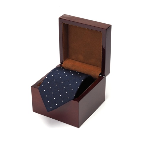 Silk tie in a wooden box KRD-560
