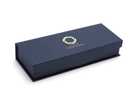 Silver fountain pen with amber