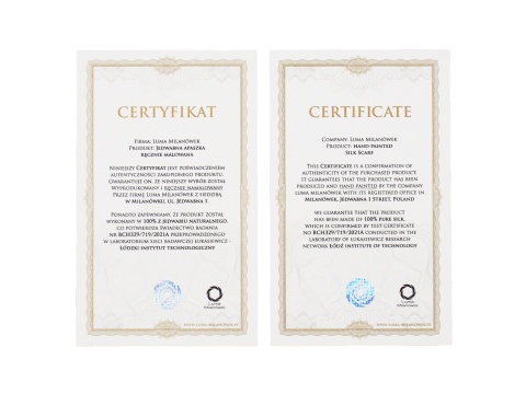 AM-824 Hand-painted silk scarf, 90x90cm