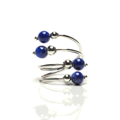 Srebrna apaszetka z lapis lazuli (pr. 925) AA-049