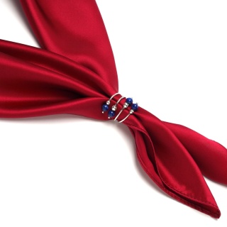 Silver scarf with lapis lazuli (pr. 925) AA-049