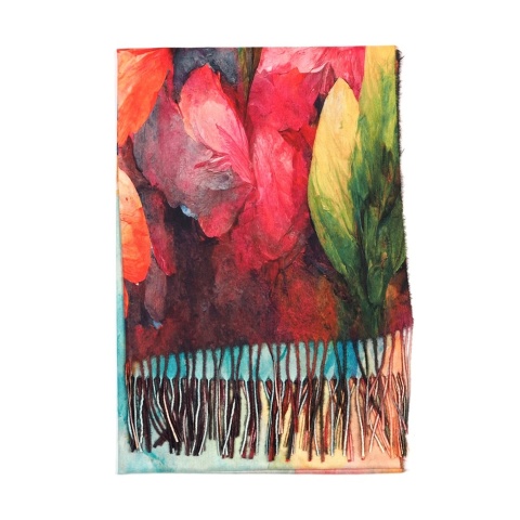 Ciepły szalik damski niebieski 200x70cm