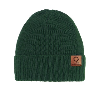 Men's merino hat with merino wool, green